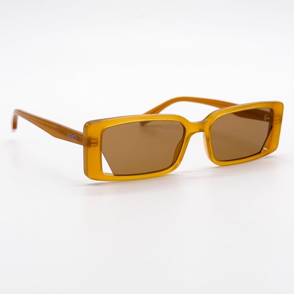 NEW FENDI FE40164I 44J SQUARE ORANGE SUNGLASSES FENDI - Picture 5 of 10